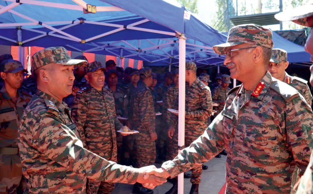 Northern Army Commander Lieutenant General M V Suchindra Kumar